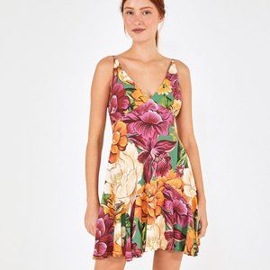 Anthropologie Farm Rio Summer Flower Mini Dress